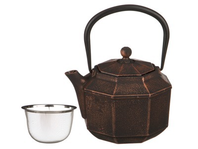 Заварочный чайник чугунный с эмалированным покрытием внутри 1000 мл. Ningbo Gourmet (734-051) 