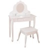 Белый туалетный столик из дерева для девочки "Модница" (White Medium Vanity & Stool) (13009_KE)