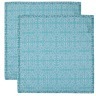 Набор салфеток "океан" 2 шт 40*40 см цвет: голубой\серебро 100% хлопок SANTALINO (828-141)