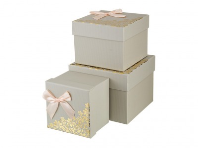 Набор подарочных коробок из 3 шт. 19*19*15/16*16*12/14*14*10 см. Vogue International (37-137) 