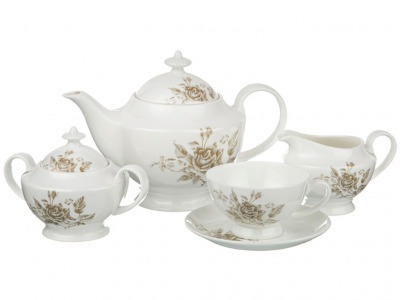 Чайный сервиз "моника" на 6 персон 15 пр.1200/250/250/300 мл. мл Porcelain Manufacturing (440-191) 