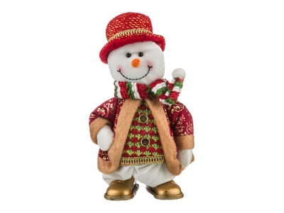 Декоративная игрушка музыкальная "снеговик" высота=29 см. Panawealth International (861-002) 