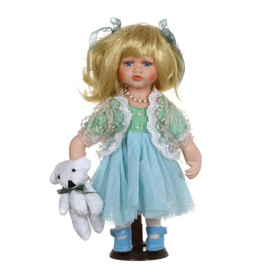 Фарфоровая кукла "кьяра"с мягконабивным туловищем высота=30 см. Jiangsu Holly (485-093) 