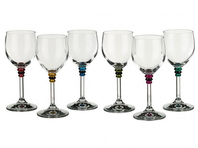 Набор бокалов для вина из 6 шт. "оливия микс" 150 мл. высота=16 см. Crystalex Cz (674-361) 