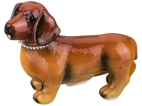 Копилка "собака с ошейником" высота=15 см.длина=20 см. Polite Crafts&gifts (574-100) 