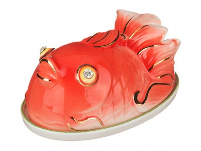 Блюдо для холодца/заливного "красная рыбка" длина=19 см. Hangzhou Jinding (58-581) 