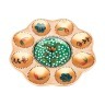 Тарелка для яиц "русские узоры" диаметр=19 см.ручная роспись Hangzhou Jinding (151-036) 