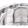 Кастрюля agness  со сливом, силикон. держатели, 1,9 л диаметр=17 см высота=10 сm, нерж.сталь Agness (937-150)