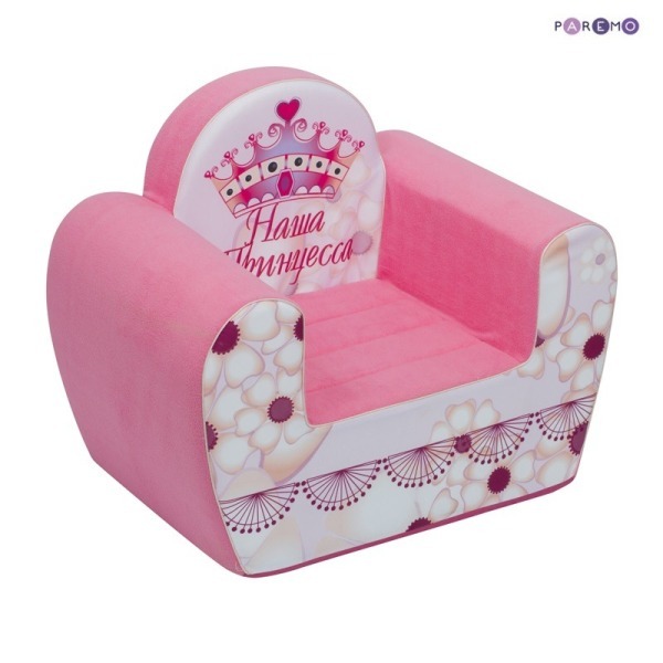 Бескаркасное (мягкое) детское кресло серии "Инста-малыш", #НашаПринцесса (PCR317-19)