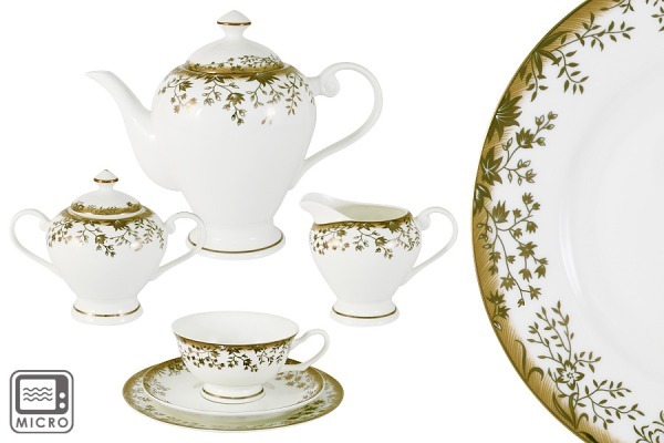 Чайный сервиз Золотой луг 21 предмет на 6 персон - E5-16-909_21M-AL Emerald