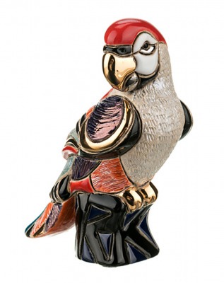 Статуэтка декоративная "красный попугай" 8*6 см.высота=12 см. Ancers Sa (347-115) 