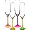 Набор бокалов для шампанского из 4 шт. "neon" 190 мл. высота=24 см. Bohemia Crystal (674-296)