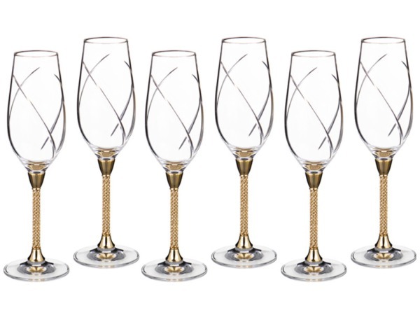 Набор бокалов для шампанского из 6 шт. 250 мл.высота=25 см. CLARET (661-025)