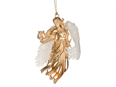 Декоративное изделие "золотой ангел с крыльями" шампань 8*3 см.высота=12 см. Myco International (865-305) 