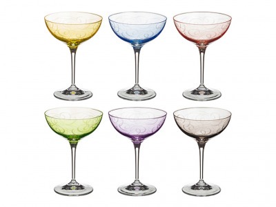 Набор бокалов для коктейлей из 6 шт. "кейт" 210 мл..высота=15 см. Crystalex Cz (674-489) 