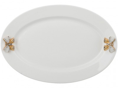 Блюдо овальное "hospitality" с бантиком длина= 30 см Porcelain Manufacturing (199-046-1) 