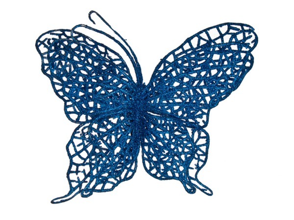 Изделие декоративное "бабочка" на клипсе. длина=14см. синий Lefard (241-2447)