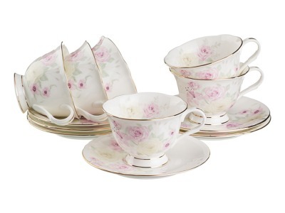 Чайный набор на 6 персон 12 пр., 230 мл. Porcelain Manufacturing (264-659) 