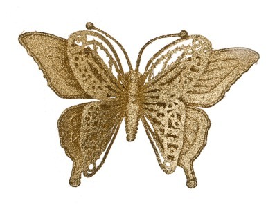 Изделие декоративное "бабочка" на клипсе. длина=17см. золото Lefard (241-2448)