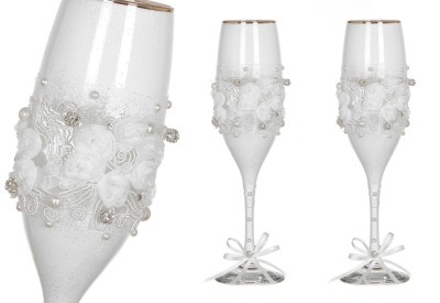 Набор бокалов из 2шт д/шампанского с зол. каймой (802-510241) 