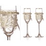 Набор бокалов для шампанского из 2 шт. с золотой каймой 170 мл. (802-510140) 