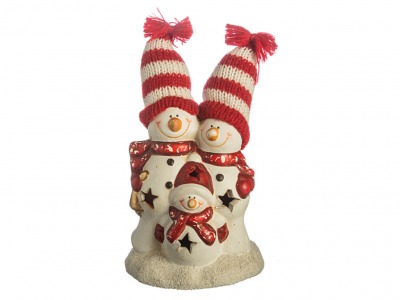 Фигурка с подсветкой "снеговики" 9.5*6.7*12.6 см. Polite Crafts&gifts (156-743) 