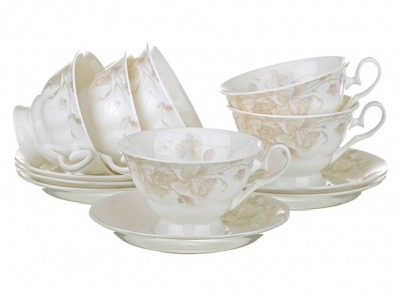 Чайный набор на 6 персон 12 пр."эссэкс". 250 мл. Porcelain Manufacturing (440-145) 