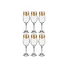 Набор фужеров для шампанского из 6 шт. "кристалл" 190 мл высота=21 см (кор=8набор.) Алешина Р.р. (484-215)