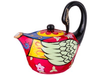 Чайник "лебедь" 1000 мл.ручная роспись Hangzhou Jinding (151-089) 