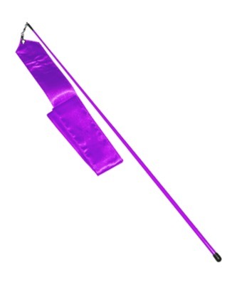 Лента для художественной гимнастики АВ228, 6 м, с палочкой 56 см, фиолетовая (104533)