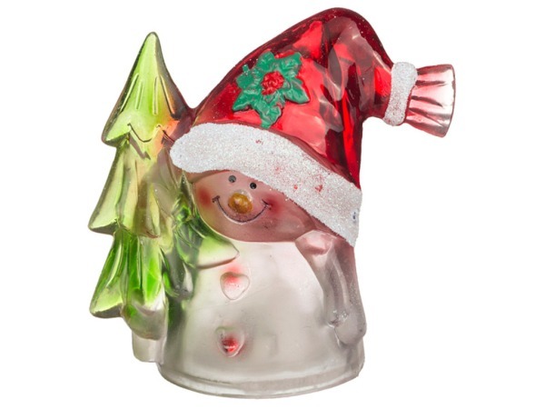 Фигурка с подсветкой "снеговик" высота=10см. (кор=320шт.) Polite Crafts&gifts (786-214)