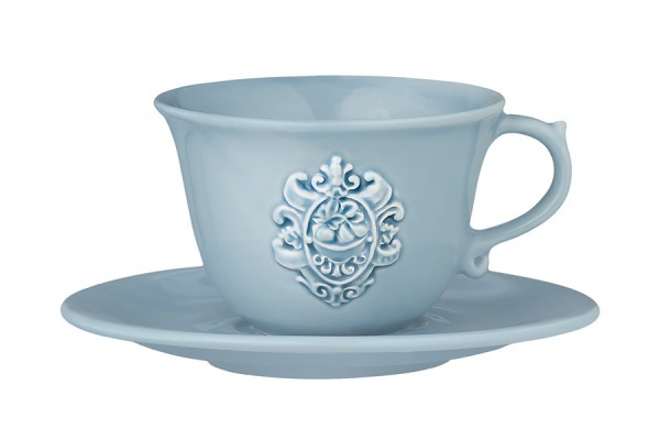 Чашка  с блюдцем Аральдо (голубой) Nuova Cer (NC8303-CRZ-AL)
