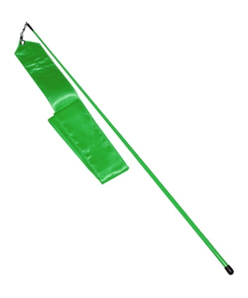 Лента для художественной гимнастики АВ228, 6 м, с палочкой 56 см, зеленая (104535)