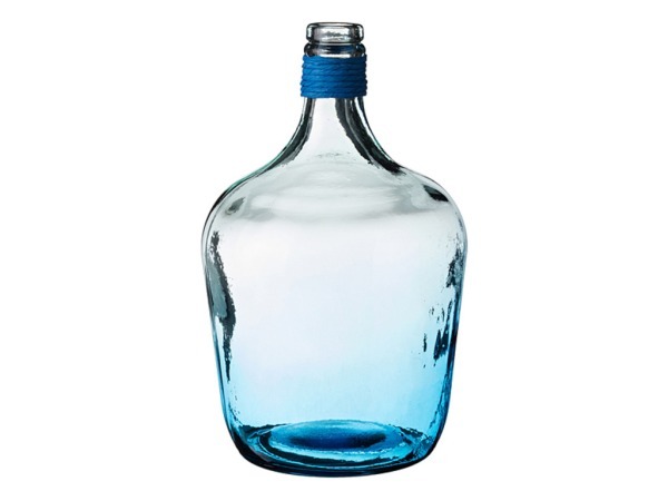 Бутыль декоративная высота=30 см. голубая SAN MIGUEL (600-602)