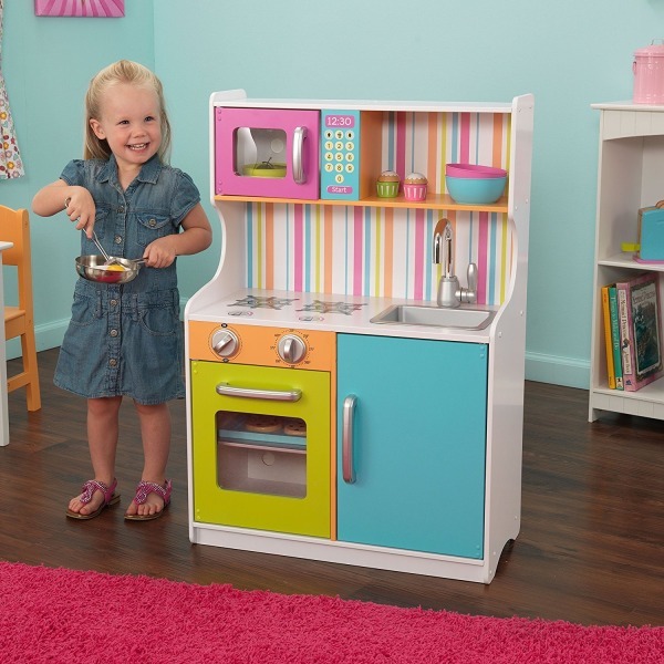Деревянная игровая кухня для девочек "Делюкс Мини" (Bright Toddler Kitchen) (53378_KE)