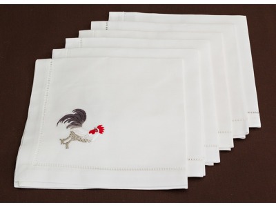 Комплект салфеток из 6 шт. 40*40 см.100% хлопок. ручная вышивка. вьетнам Gree Textile (859-006) 