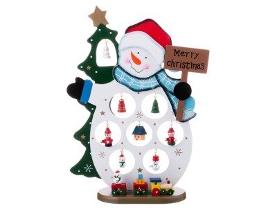 Фигурка "снеговик с игрушками" 16*26 см. Polite Crafts&gifts (102-534) 