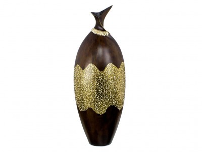 Декоративная ваза "золотые цветы" высота=61 см. Hong Kong (114-203) 