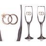 Набор бокалов для шампанского из 2 шт. с золотой каймой 170 мл. Оптпромторг ООО (802-510670)