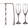 Набор бокалов для шампанского из 2 шт с золотой каймой 170 мл. Оптпромторг ООО (802-510-02)