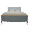 Голубая двуспальная кровать "Leontina" 160*200 ST9341/16B-ET
