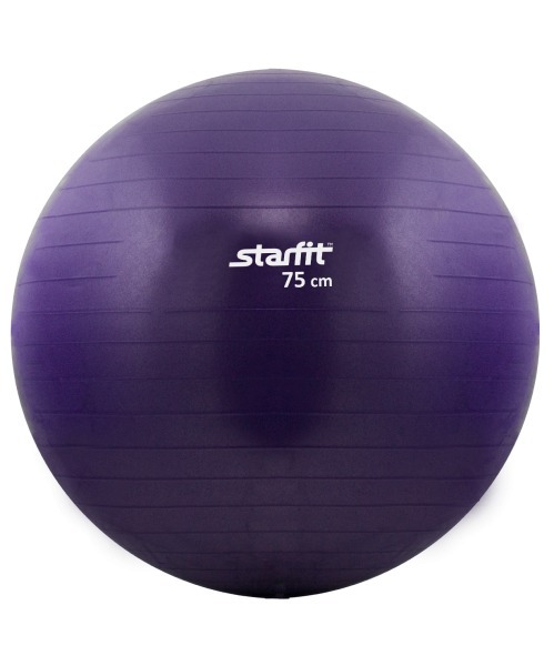 Мяч гимнастический GB-101 75 см,антивзрыв, фиолетовый (129921)