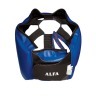 Шлем открытый Alfa HGA-4014, кожзам, синий (158270)