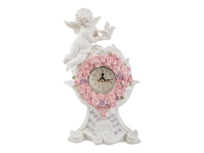 Часы настольные коллекция "amore" 13*5 см.высота=24 см.диаметр циферблата=5 см. Chaozhou Fountains&statues (390-226) 