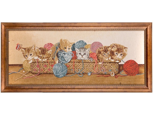 Гобеленовая картина "клубные котята" 93х43см. (404-1419-30) 