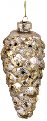Декоративное изделие "шишка" цвет: золото 5,5*13,5 см. Dalian Hantai (862-214) 