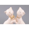 Фигурка "пара белых кошек" 18*13 см. высота=21 см. Hangzhou Jinding (98-1355) 