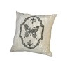 Декоративная подушка со стразами серия винтаж "бабочка" 37*37 см,велюр шампань,100% п/э Оптпромторг Ооо (850-724-2) 