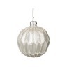 Декоративное изделие шар стеклянный диаметр=8 см. высота=9 см. цвет: белый Dalian Hantai (862-063) 