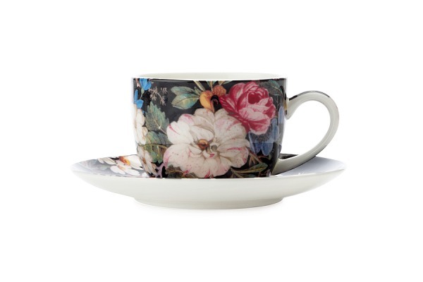 Чашка с блюдцем для кофе Полночные цветы в подарочной упаковке - MW637-WK01100 Maxwell & Williams
